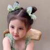Korean Style Pearl Bow Mesh Hair Clips for Girls