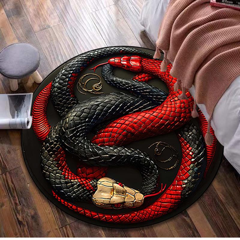 

Animal Circular Rug - Office Decorative Carpet For Living Room Bedroom Door Mat Floor Rug Computer Chair Area Rug 80x80cm( 31x31in)