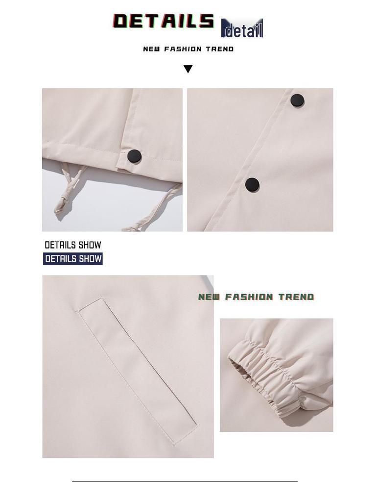 American Style Top Coach Jacket - Spring/Autumn Trendy Men's Lapel Casual Jacket