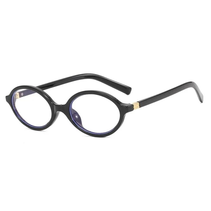 Sexy Small Oval Leopard Sunglasses Women Lovely Ins No Makeup Plain Glasses Frame Men Eyewear Cute Decorative Computer Glasses