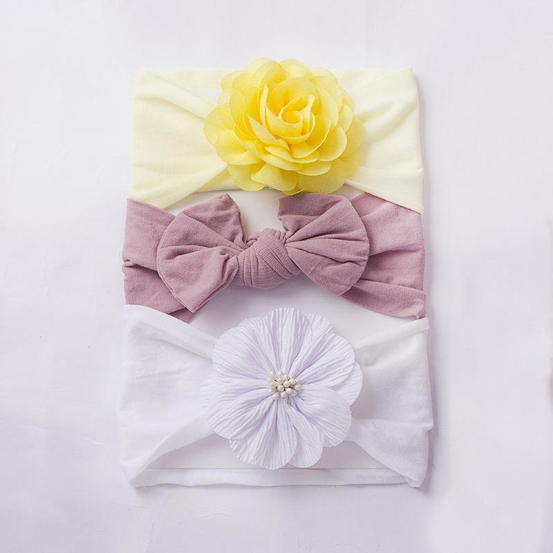 Cute Baby Headband Combination, Comfortable Soft Flower Baby Headscarf, Children's Accessories