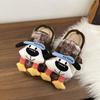 Thick-soled Fluffy Slippers 2025 New Cartoon Cute Puppy Versatile Casual Non-slip One-pedal Cotton Slippers Women