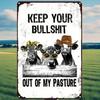 1pcKeep My Farm Humor Vintage Farm Cow Metal Sign 12x8 IndoorOutdoor Wall Decor for Room Decoration