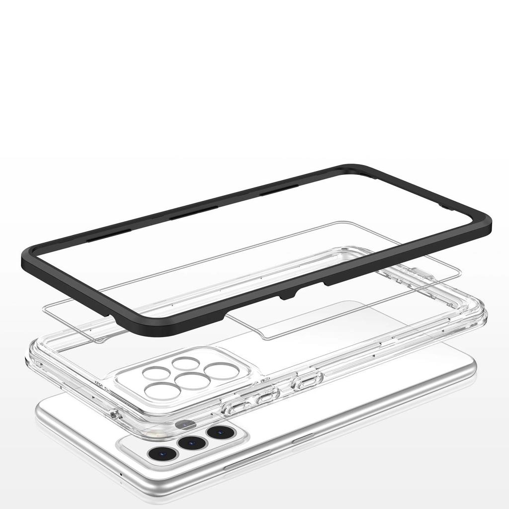 Clear 3In1 Etui Do Samsung Galaxy A13 5G Żelowy Pokrowiec Z Ramką Czarny
