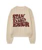 STANDARDERROR 87-Stan190 Country Oversized Color Block Lettering Knit Ivory