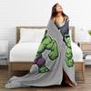 Hulk Cute Cartoon Knitted Blanket  Flannel Throw Blanket Bedding Couch Printed Soft Warm Bedspreads,