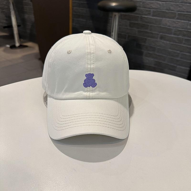 Baseball Cap Women Embroidered Heart Bear Casual Sun Hat For Summer Activities