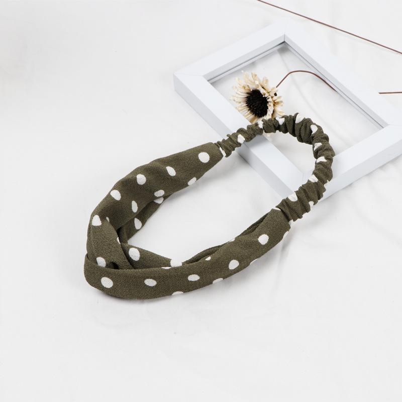 Korean New Wave Point Hair Bands Fashion Wild Cross Turban Elastic Sports Wash Face Makeup Yoga Woman Headbands Hair Accessories