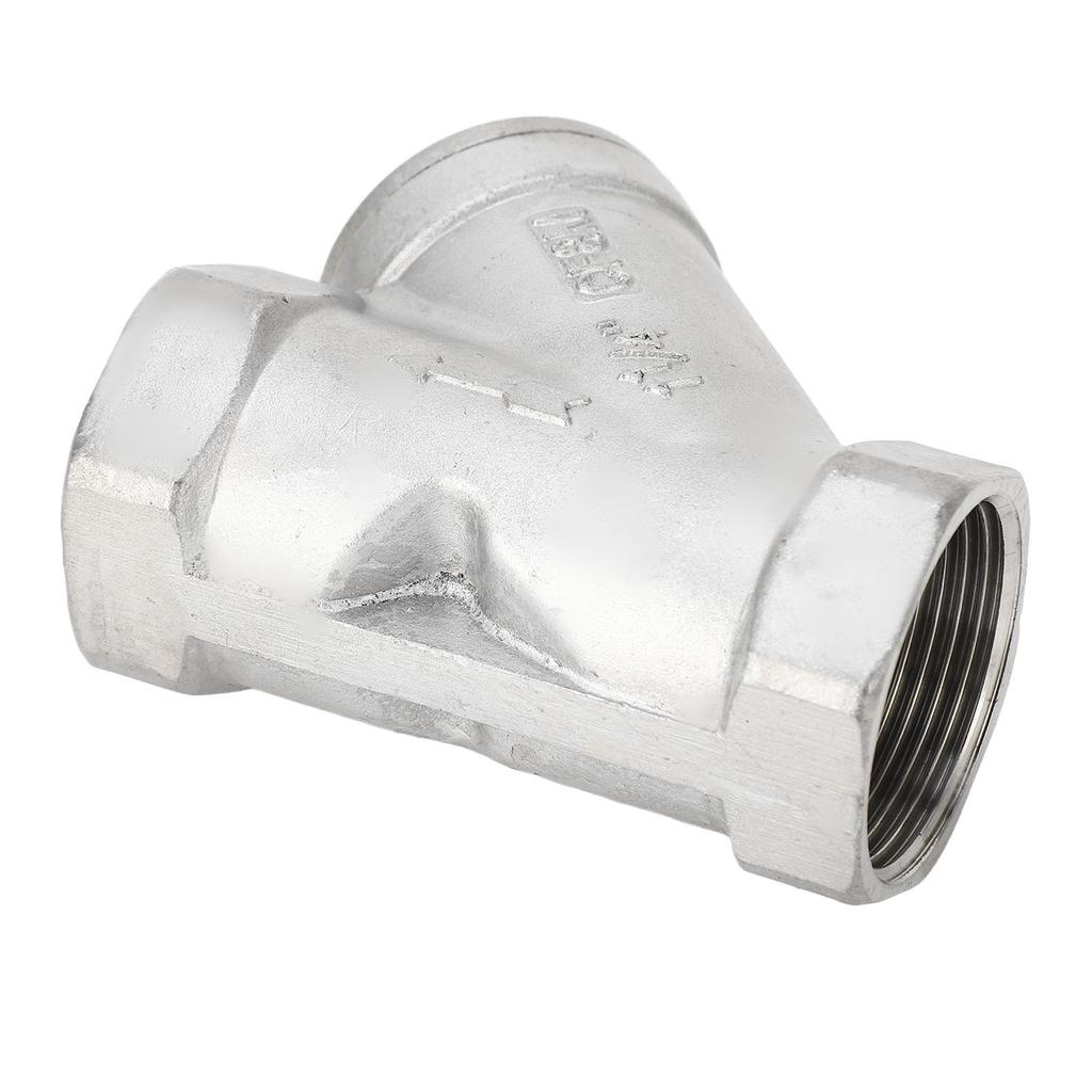 Y Type Strainer 1‑1 4 Inch DN32 Thread 304 Stainless Steel Filter Valve Pipe Fitting for Water Oil Gas