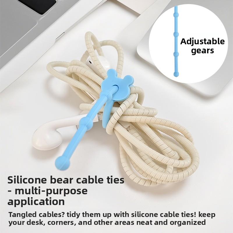 DIY-Silikon-Kabelbinder, Schreibtisch-Kabelmanager, Datenkabel-Aufbewahrungsgurt, Universeller Datenkabelbinder