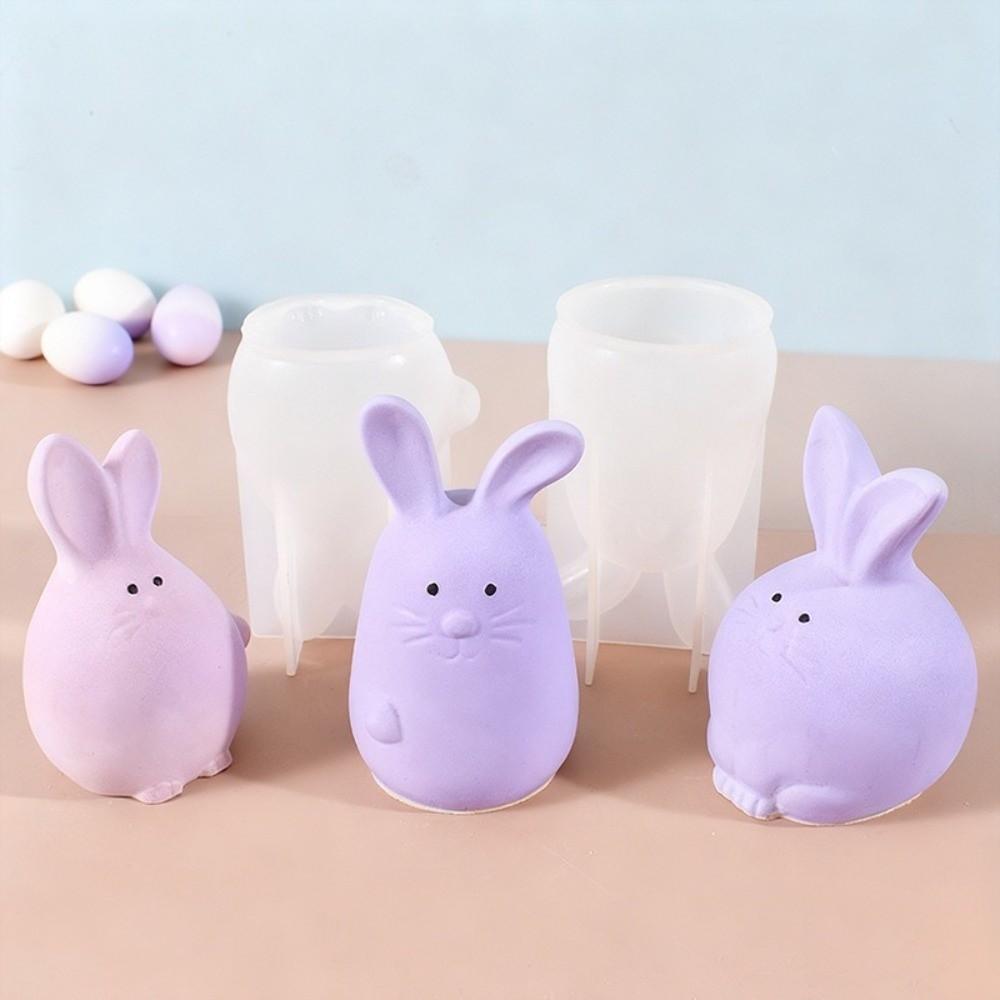 DIY Crafts 3D Rabbit Mold Cute Rabbit Candle Mold Soap Making Mold  Home Room Decorations