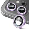 Honor 400 600 Lite / 400 Lite/ 600 Pro / Honor X8D X7e Silvery & Purple Diamond Camera Protector Rhinestone Tempered Glass Lens Protection Film