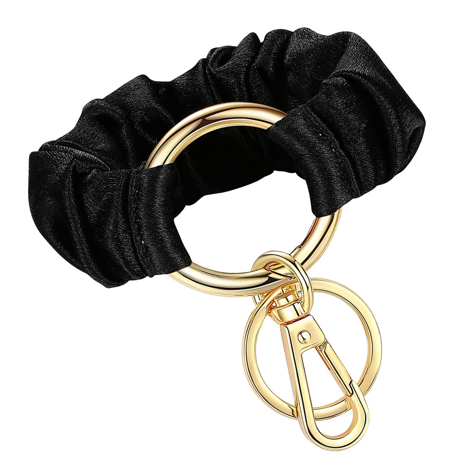 

Multifunctional Wrist Keychain Hair Tie Unique Wrist Keyrings Stylish Key Ornament Elastic Key Holder for Men and Women чёрный