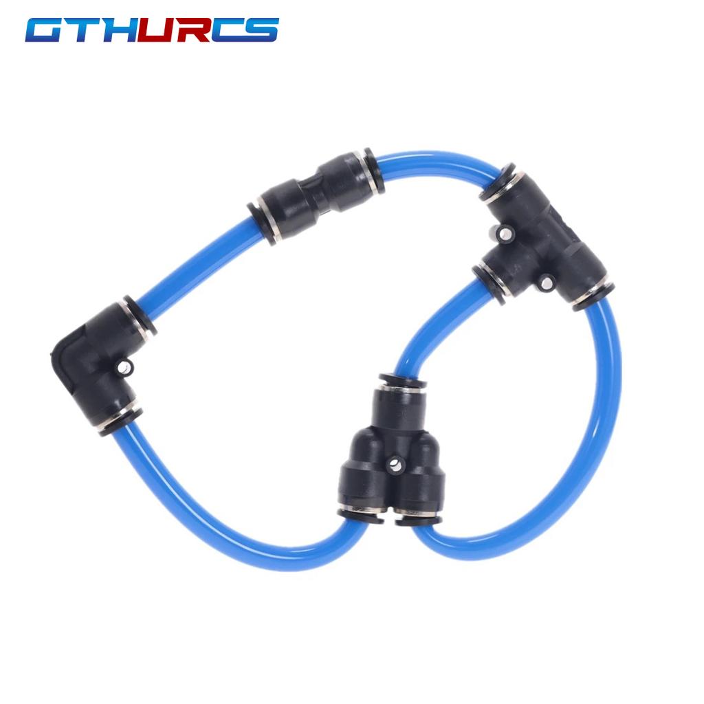 Black Pneumatic Fitting Pipe Connector Quick Release Coupling 4mm 6mm 8mm 10mm 12mm PU PV PE HVFF PY Tube Connectors Fuel System Fittings7