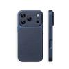Luxury Lychee Texture Leather Matte Hard Case For iPhone 17 Pro Max 16 15 14 13 12 ProMax Full Lens Protection Back Cover Shell