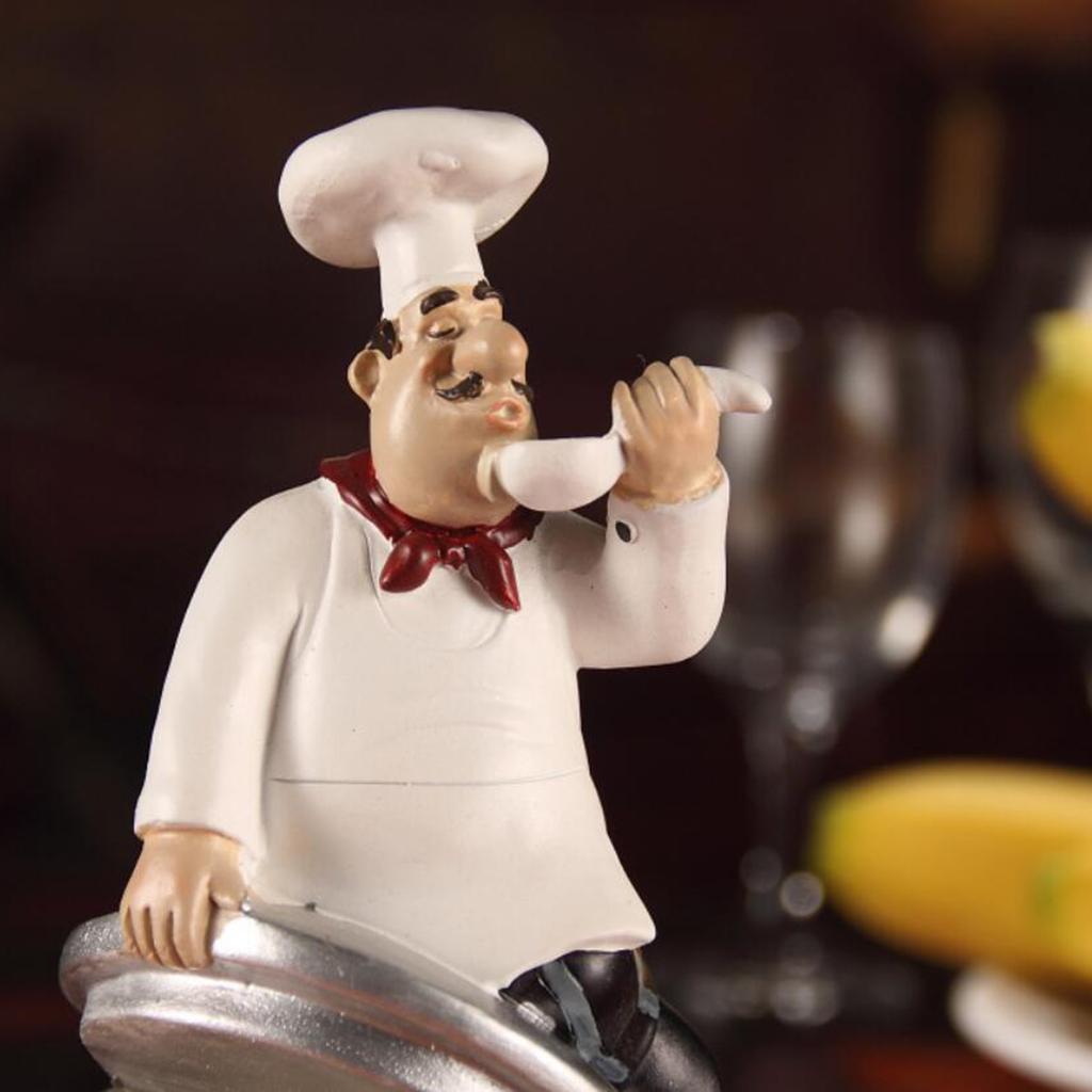 Chef Figurine Miniature Statue Shop Decorationation Art Gift