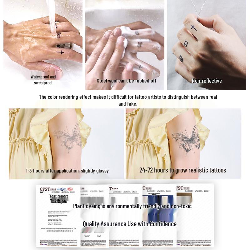 Retro Floral Chicano Tattoo Stickers: Waterproof, Long-lasting, Realistic Tattoo with Herbal Fruit Juice Design for Arms