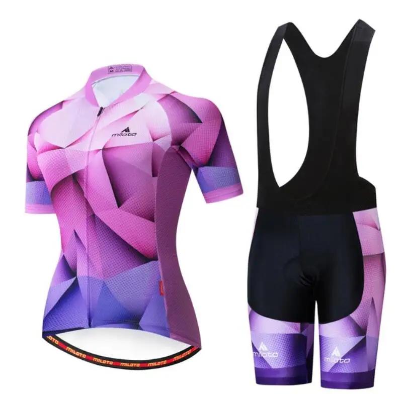 Women Pro Team Bike Summer Cycling Jersey Set Clothes Bicycle Clothing Breathable Cycling Set Maillot Ropa Ciclismo