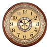Solid Wood Light Luxury Retro Wall Clock, Living Room, Home, Fashionable Wall-mounted Decoration, Silent Clock, Diameter 32