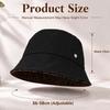 Warm Beanies Hat Leopard Print Fisherman Cap Fashion Bucket Hats  for Women
