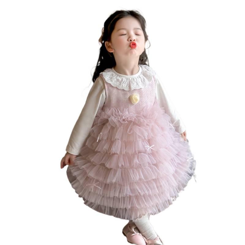 2025 Autumn Girls' Fashion: Baby Girl Two-Piece Princess Dress Set
