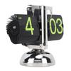 European Style Retro Digital Flip Down Clock 304 Stainless Steel Auto Mechanical Digital Flip Desk Clock for Home