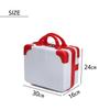 Partools Mini Suitcase, Red and White, Carry-on Bag, Storage Case, Stylish, Lightweight, Carry-on Compatible (Red x White)