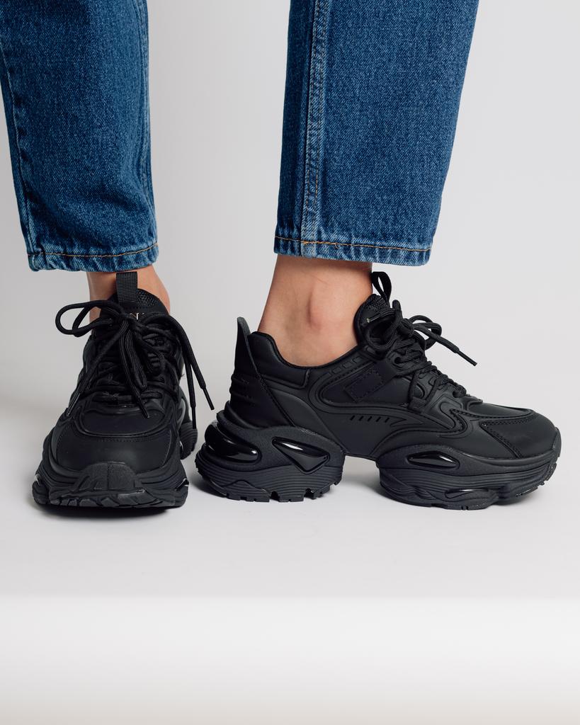 Women's Sneakers Suny Liana 6100 36 Black Leather Textile