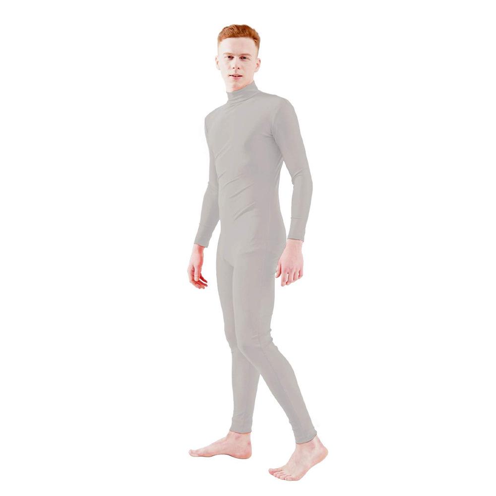 Men's Solid Color Tight-Fitting Zentai Dancewear Suit
