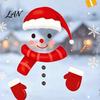 Indoor Outdoor Holiday Signage Christmas Static Window Clings, Smiling Snowman Decals with Snowflake Party Supplies Patterns, Waterproof PVC