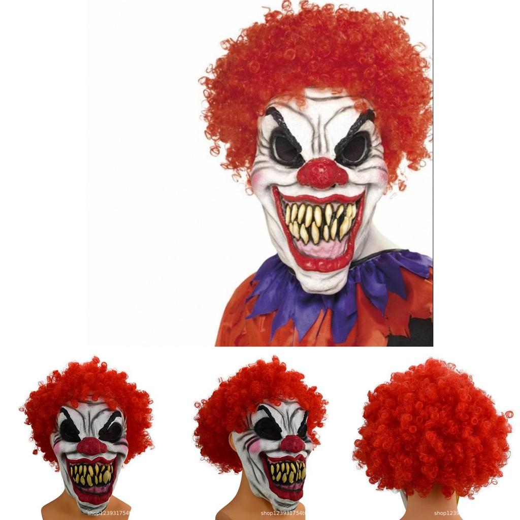 Straszny Klaun Lateksowa Maska Halloween Boże Narodzenie Impreza Odgrywanie Ról Rekwizyty Przerażający Kostium