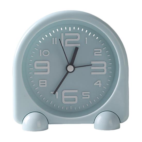 Bedside Alarm Clock Compact Mini Size Silent Operation Battery Powered Illuminated Display Decorative Table Clock