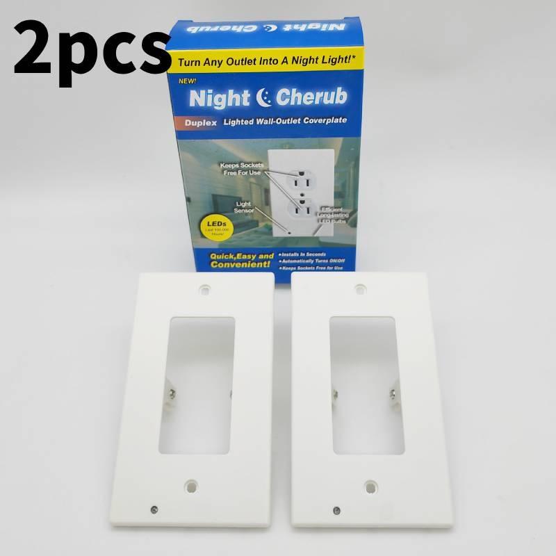 Cover Outlet Wall Socket Plate Sensor Led Night Light Coverplate Tools Plug