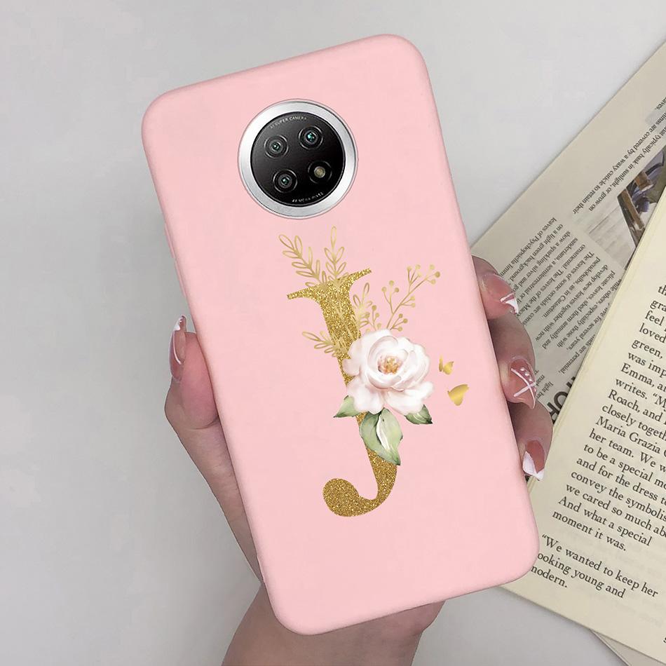 Flower Letters For Xiaomi Redmi Note 9T 5G Case Cover Soft Silicone Bumper Protective Phone Cases For Redmi Note9T 9 T Fundas