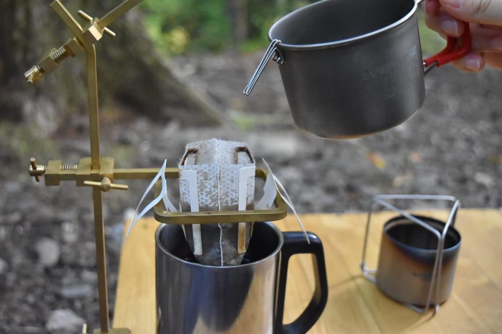 KALUGII Driclip Titanium Caseless Coffee Drip Skitter Titanium Mug 1st-T Spout, Minimalist, Ultra-Lightweight,