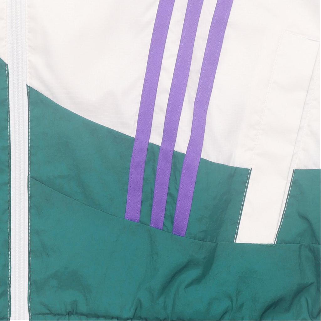 adidas Giacca da donna con zip, colletto alto, manica lunga, color block, verde acqua HF7327