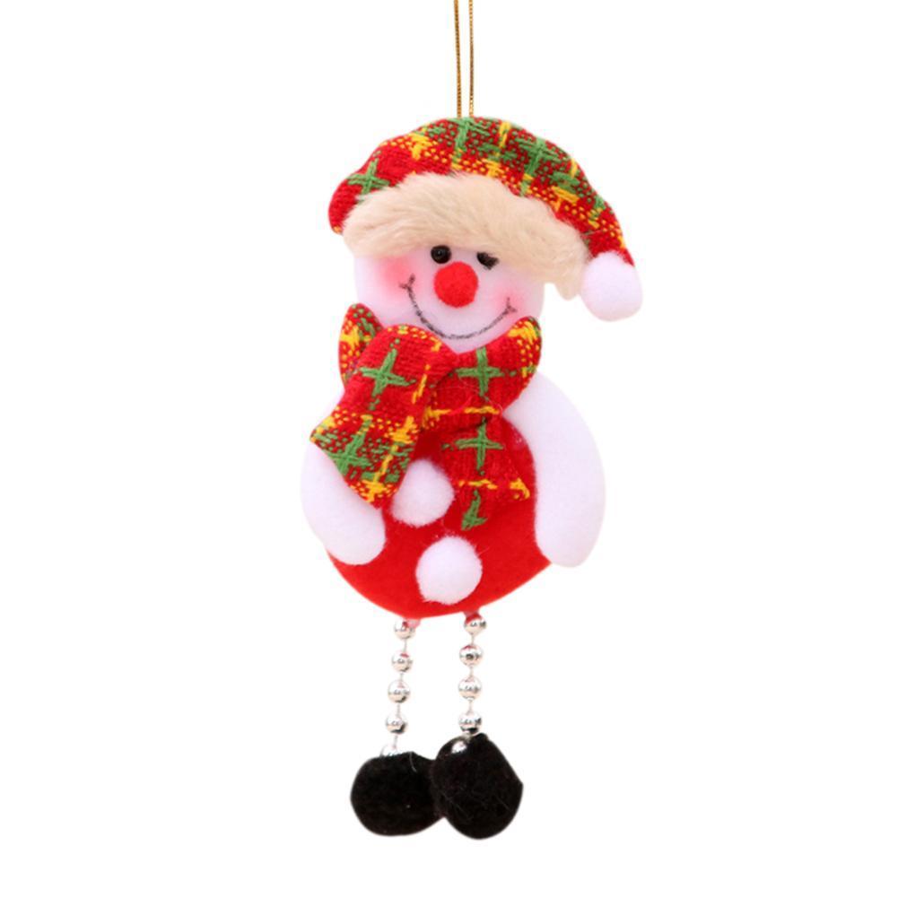 12/1Pcs Christmas Plush Doll Ornaments Santa Claus Snowman Xmas Tree Hanging Pendants Home Xmas New Year Party Decorations Gifts