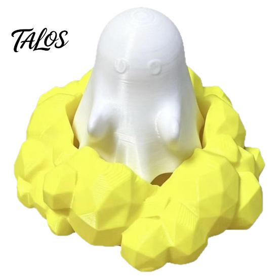 Desktop Decompression Ornament 3D Printed Cute Ghost Fidget Clicker Toy, Halloween Stress Kawaii Desk Organizer Relief Pen Holder, Novelty Gift