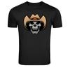 Cowboy Totenkopf Westlicher Hut Grafik T-Shirt Wild West Tee
