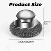 Boule à vaisselle en fil d'acier inoxydable durable Outil de nettoyage de cuisine Métal Tampon à récurer Nettoyage de la vaisselle