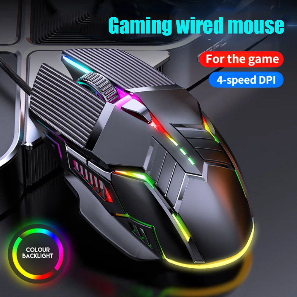 3200dpi Wired Gaming Mouse Ergonomic USB Computer Mouse RGB Mause Gamer Mouse 6 Button LED Silent E-Sports Mice for PC Laptop