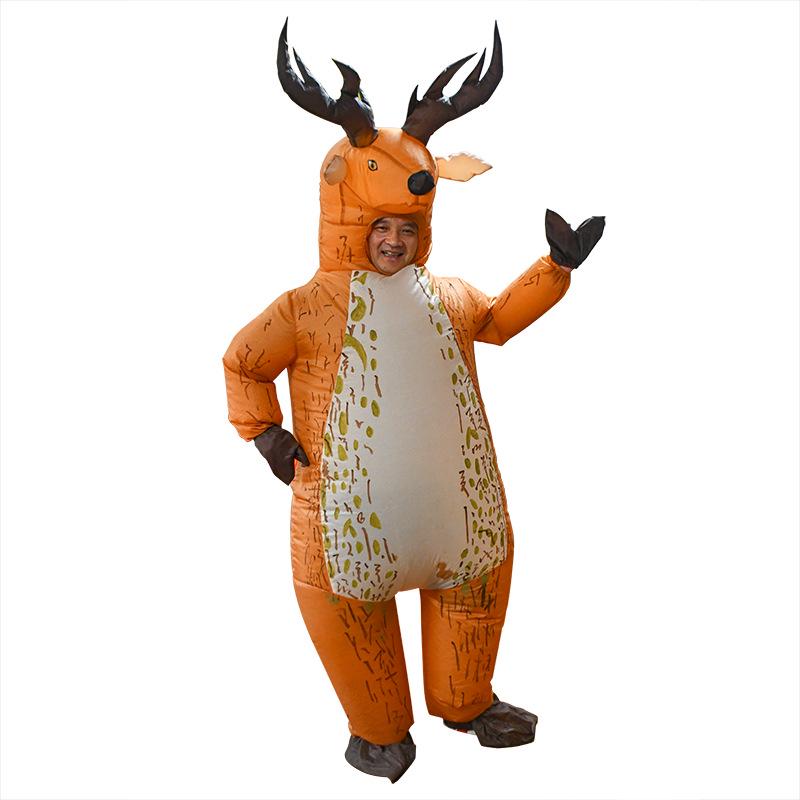 Halloween Santa Claus Snowman Reindeer Inflatable Costume - Christmas Tree Gingerbread Man Outfit