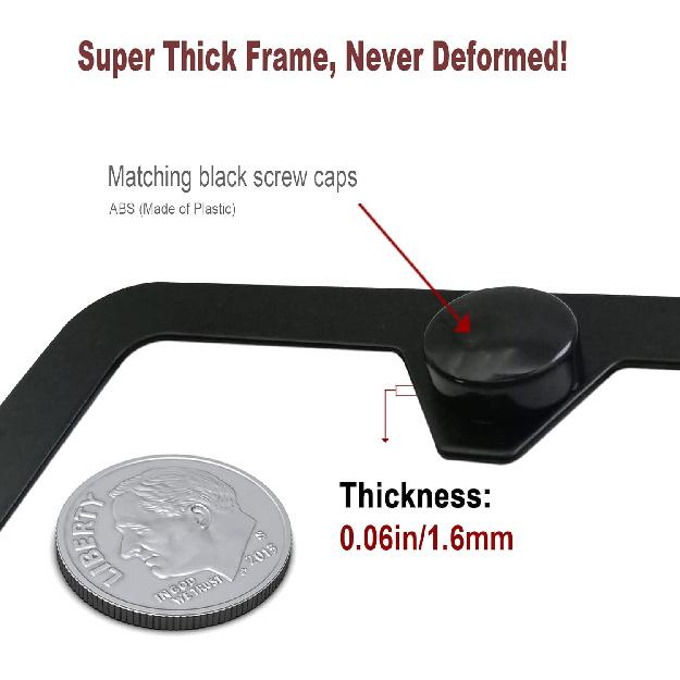BGGTMO Front License Plate Mounting Kit- License Plate Bracket Holder Frame- Universal Bumper Car Tag Frame Mount Adapter With Stainless Steel Screw
