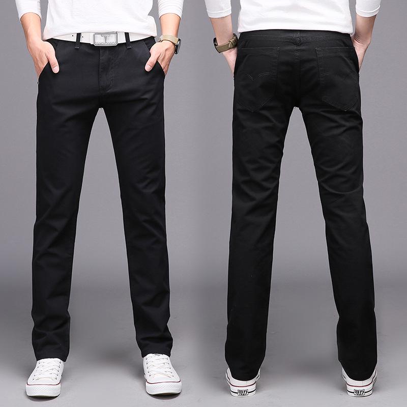 Men'S Spring And Autumn Men'S Casual Pants Youth Korean Edition Trendy Slim Fit Multi Color Pure Cotton Casual Versatile Long Pants