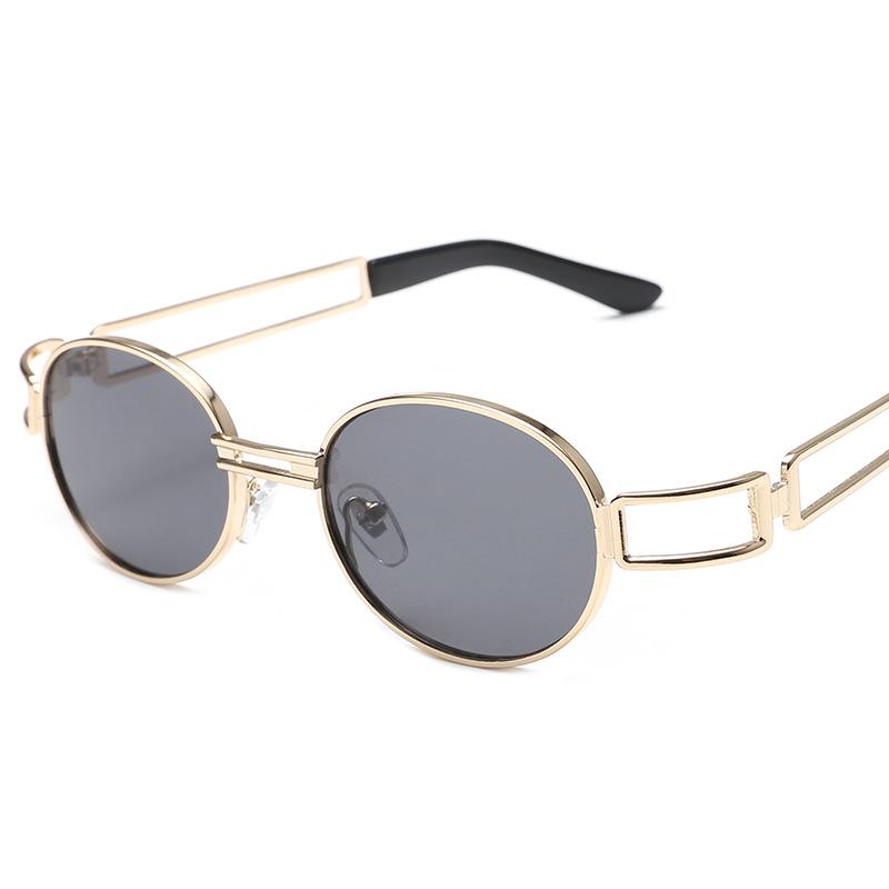 Vintage Oval Sunglasses for Men UV400 Protection Outdoor Driving Mountaineering Sun Glasses Retro Style