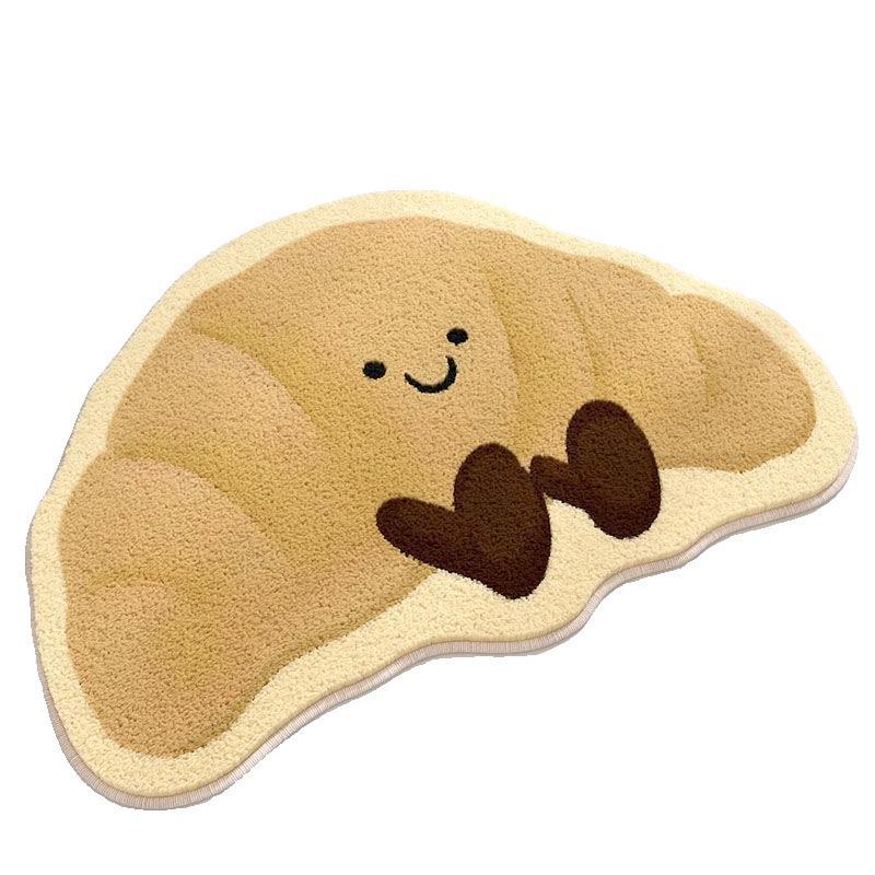 Cartoon Bread-Shaped Anti-Slip Bathroom Floor Mat
