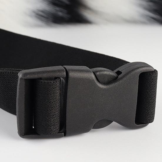 Cosplay Fake Fox Tail Soft Fuzzy Plush Banded Contrast Color Adjustable Waist Circumference Elastic Band Performance Club Dance Paty Costumes