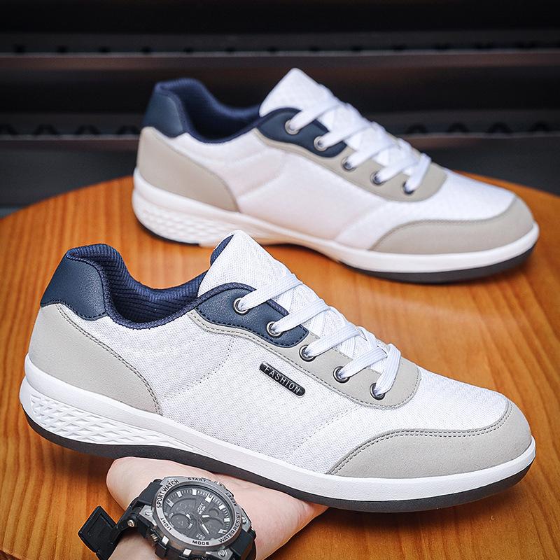 Fashion Men's Sports Casual Shoes 2024 New Comfortable Mesh Breathable Vulcanzed Shoes Running Lace-up Men's Tennis Shoes Plus Size 46
