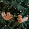Cartoon Squirrel Hanging Decoration With Pinecone Accent Holiday Decoration For Christmas Gifts