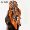 European American Bandana Cashew Print Square Scarf Multifunctional Headscarf Versatile Neck Shawl Fashion Women Hair Accessorie